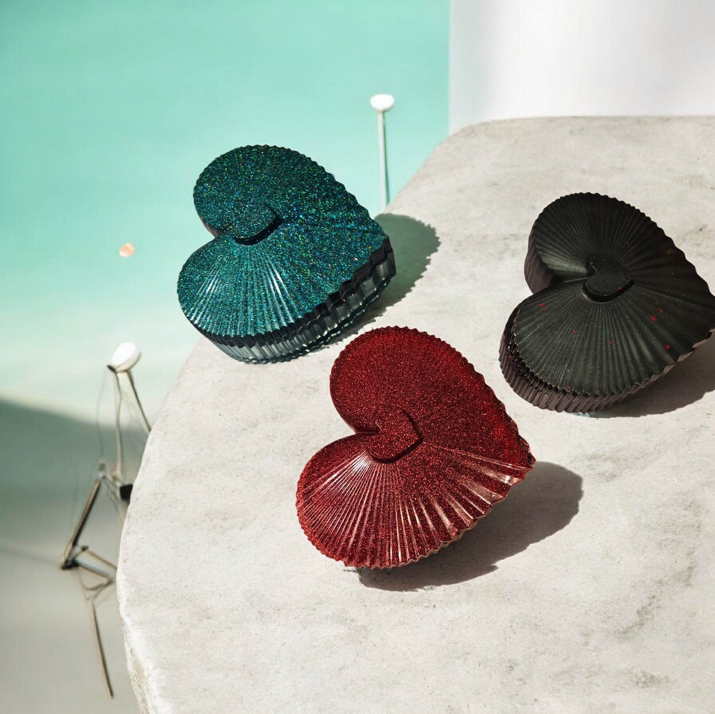 Coeur coffret — création artisanale en résine époxy faite main à Toulon (Var)